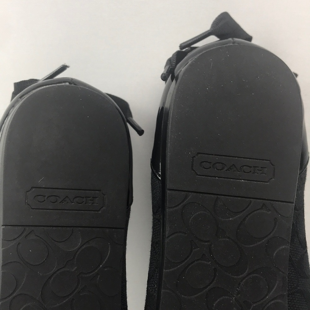 COACH REAGAN BLACK FLATS SIZE 8 M SIGNATURE PRINT - Picture 11 of 11